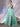 Sheer Bodice Lace Embroidery Ruffle Ball Gown Prom Dress - Mint Green