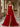 Sheer Bodice Lace Embroidery Ruffle Ball Gown Prom Dress - Red