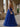 Sheer Bodice Lace Embroidery Ruffle Ball Gown Prom Dress - Royal Blue