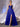 Sheer Bodice Lace Embroidery Ruffle Ball Gown Prom Dress - Royal Blue