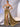 Sheer Bead Bodice Satin Strapless Mermaid Evening Dress With Split - Gold