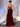 Sheer Bead Bodice Satin Strapless Mermaid Evening Dress With Split - Burgundy