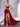 Sheer Bead Bodice Satin Strapless Mermaid Evening Dress With Split - Red