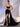 Sheer Bead Bodice Satin Strapless Mermaid Evening Dress With Split - Black