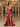 Hand Beading Off Shoulder Sheer Bodice Mermaid Evening Dress - Red