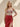 Hand Beading Off Shoulder Sheer Bodice Mermaid Evening Dress in Red