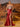 Hand Beading Off Shoulder Sheer Bodice Mermaid Evening Dress-Red