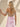 Hand Beading Off Shoulder Sheer Bodice Mermaid Evening Dress in Pink