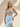 Hand Beading Off Shoulder Sheer Bodice Mermaid Evening Dress in Sky Blue
