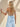 Hand Beading Off Shoulder Sheer Bodice Mermaid Evening Dress in Sky Blue