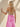 Hand Beading Off Shoulder Sheer Bodice Mermaid Evening Dress in Hot Pink