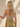 Hand Beading Off Shoulder Sheer Bodice Mermaid Evening Dress in Gold