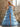 Satin Bow Waist Sparkly Lace Strapless Ruffle Tiered Prom Dress - Baby Blue