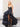 Satin Bow Waist Sparkly Lace Strapless Ruffle Tiered Prom Dress - Black