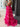 Satin Bow Waist Sparkly Lace Strapless Ruffle Tiered Prom Dress - Hot Pink