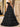 Off Shoulder Bodice Tiered Layered Ball Gown Prom Dress With Slit - Black