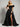 Off Shoulder Bodice Tiered Layered Ball Gown Prom Dress With Slit - Black
