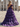 Off Shoulder Bodice Tiered Layered Ball Gown Prom Dress With Slit - Purple