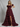 Off Shoulder Bodice Tiered Layered Ball Gown Prom Dress With Slit - Burgundy