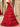 Off Shoulder Bodice Tiered Layered Ball Gown Prom Dress With Slit - Red