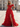 Off Shoulder Bodice Tiered Layered Ball Gown Prom Dress With Slit - Red