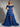 Off Shoulder Bodice Tiered Layered Ball Gown Prom Dress With Slit - Royal Blue