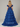Off Shoulder Bodice Tiered Layered Ball Gown Prom Dress With Slit - Royal Blue