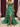 Off Shoulder Bodice Tiered Layered Ball Gown Prom Dress With Slit - Emerald Green