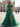 Off Shoulder Bodice Tiered Layered Ball Gown Prom Dress With Slit - Emerald Green