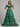 Off Shoulder Bodice Tiered Layered Ball Gown Prom Dress With Slit - Emerald Green