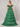 Off Shoulder Bodice Tiered Layered Ball Gown Prom Dress With Slit - Emerald Green
