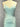 Crystal Spaghetti Shoulder Straps Pleated Mermaid Long Prom Dress With Slit - Mint Green