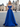 V-Neck Hot Fix Crystal Illusion Pleated A-Line Long Prom Dress - Royal Blue