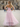 Hot Fix Crystal Cut Front Pleated A-Line Long Prom Dress - Blush Pink