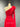 3D Flower One Shoulder Pleated A-Line Long Prom Dress With Drop - Red