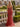Luxury Hot Fix Crystal Bodice Illusion Pleated Long Mermaid Prom Dress With Slit in Red