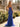 Luxury Hot Fix Crystal Bodice Illusion Pleated Long Mermaid Prom Dress With Slit in Royal Blue