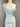3D Flowers Spaghetti Shoulder Straps Pleated Mermaid Long Prom Dress With Slit - Sky Blue