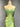 Sweetheart Hot Fix Crystal Spaghetti Shoulder Straps Bodice Mermaid Long Prom Dress - Olive Green