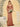 Long Sleeve Acetate Satin Sheath Bridesmaid Dress With Ruched Bust - Burnt Orange