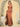 Asymmetrical Acetate Satin Split Bridesmaid Dress With Ruffle Hem - Burnt Orange