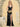 V-Neck Acetate Satin Bodice Draped Bridesmaid Dress With Split - Black