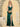 V-Neck Acetate Satin Bodice Draped Bridesmaid Dress With Split - Peacock Blue