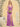 V-Neck Acetate Satin Bodice Draped Bridesmaid Dress With Split - Lilac