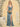V-Neck Acetate Satin Bodice Draped Bridesmaid Dress With Split - Dusty Blue