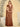 Deep V-Neck Bow Acetate Satin Bridesmaid Dress With Drop Train - Burnt Orange