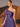 One Shoulder Beaded Pleats Long A-Line Prom Dress With Tulle - Purple