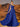 One Shoulder Beaded Pleats Long A-Line Prom Dress With Tulle - Royal Blue
