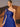 One Shoulder Beaded Pleats Long A-Line Prom Dress With Tulle - Royal Blue