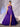 Asymmetrical Sparkly Lace Prom Dress Long - Purple